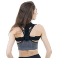 Black adjustable posture correction strap made from elastic fabric for back and shoulder support