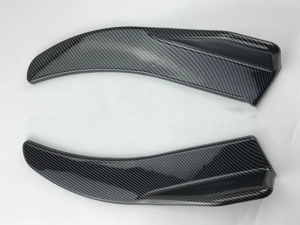 Front and rear car bumper deflector for GM vehicles in ABS plastic with carbon fibre or black finish