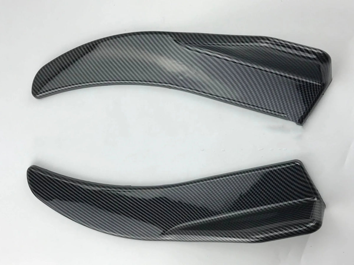 Front and rear car bumper deflector for GM vehicles in ABS plastic with carbon fibre or black finish