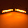 Yellow 208 model drag strobe warning light with aluminium alloy housing measuring 160mm