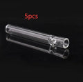 Clear glass telescopic straight smoke pipe with a suction nozzle