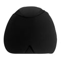 Solid colour fully enclosed cold compress cap for headache relief shown in black, pink, and dark blue options.