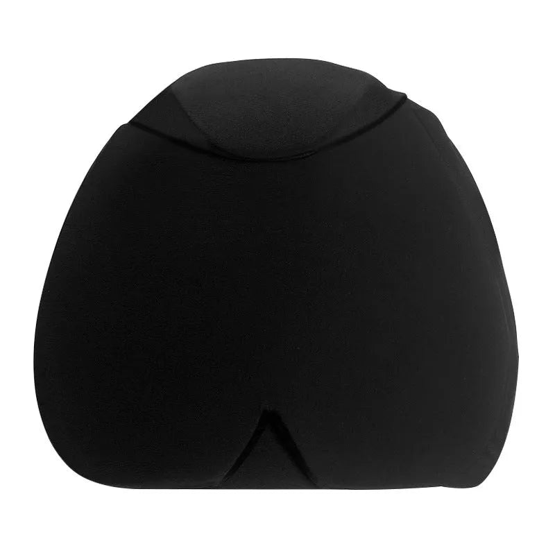 Solid colour fully enclosed cold compress cap for headache relief shown in black, pink, and dark blue options.