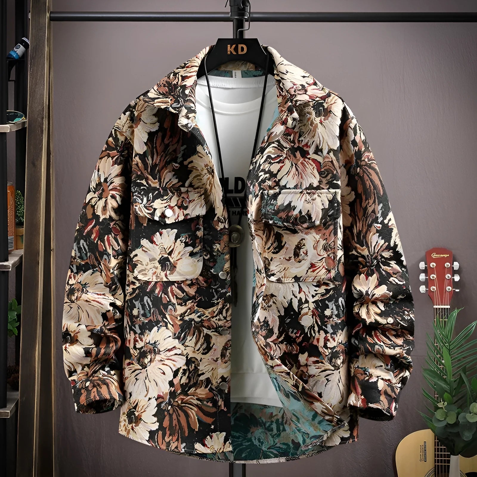 Casual lapel shirt coat with long sleeves and straight hem in multiple colour options
