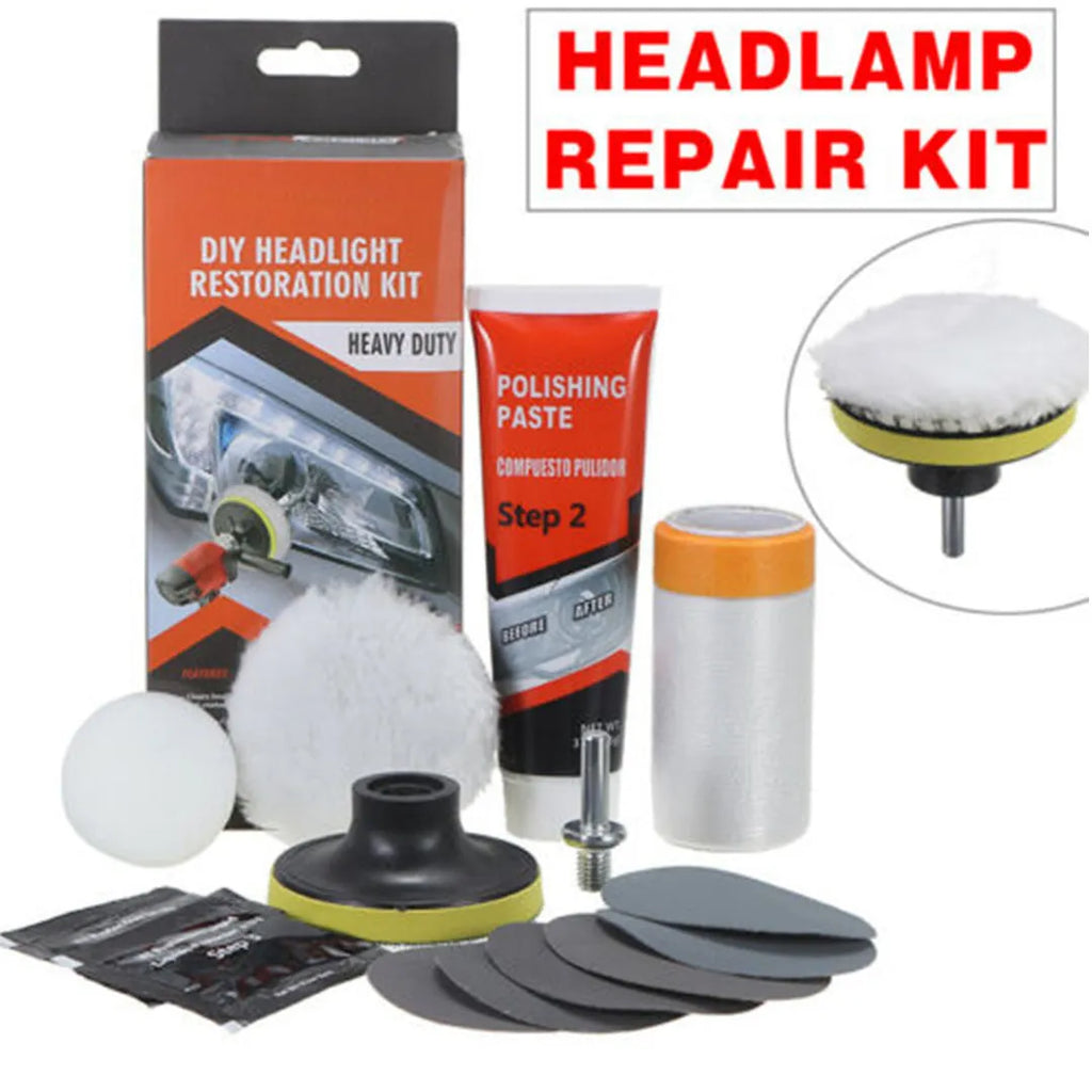 Carbon steel headlight light repair tool for vehicle and machine maintenance.