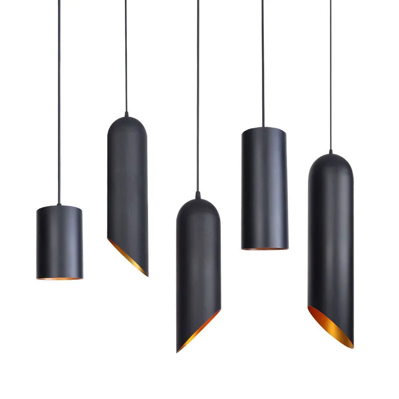 Retro iron art chandelier with matte black finish for bedroom or living room ceiling