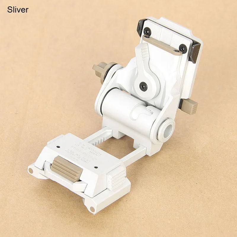 Metal alloy L4 G24 night vision helmet mount with OPS breakaway base in dark earth finish