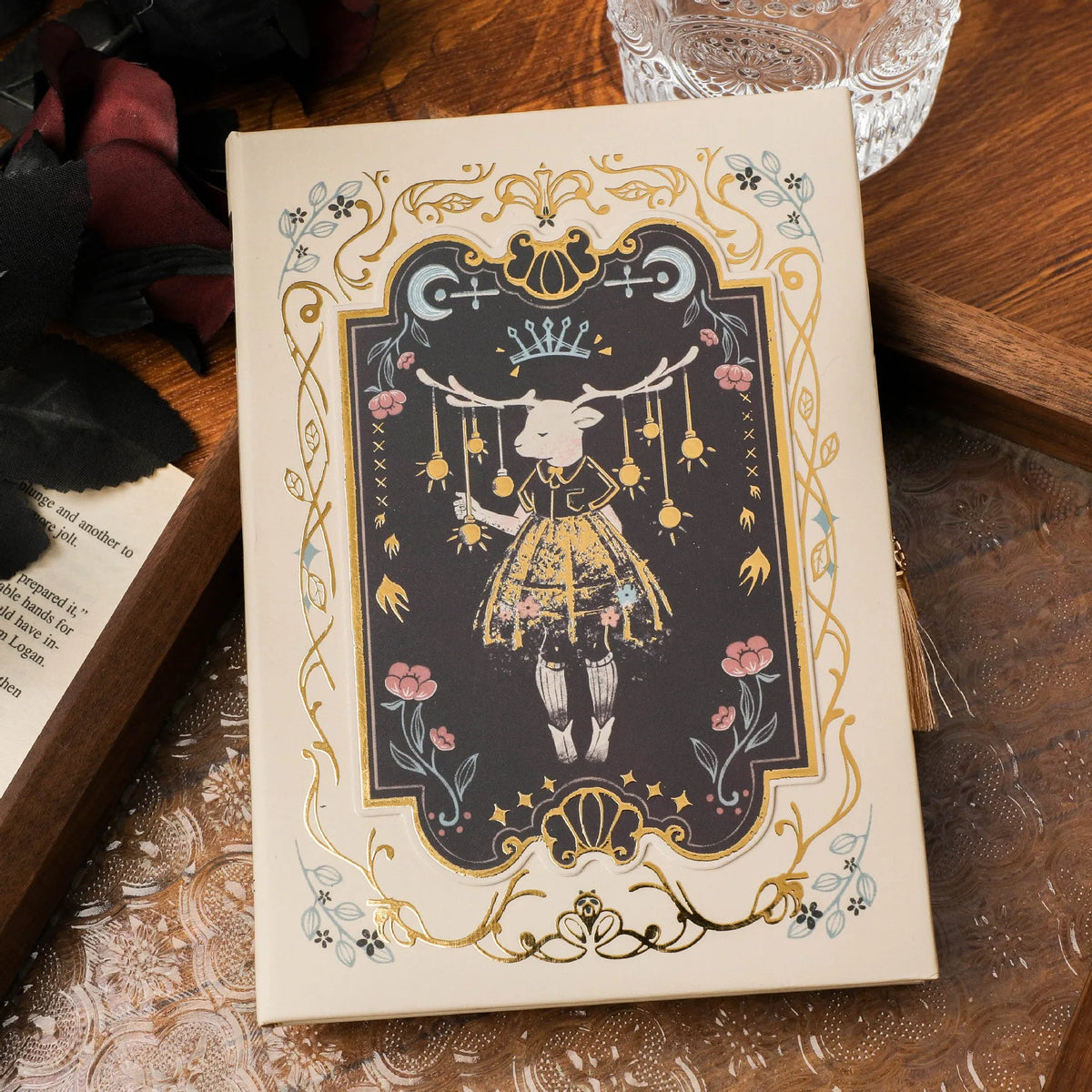THALO brand A5 retro art notebook with gothic style, showing one of three cover design options.