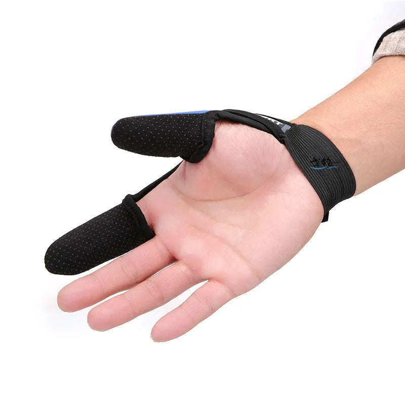 Single two-finger fishing glove with diving cloth back and microfiber palm, shown in a selected colour.
