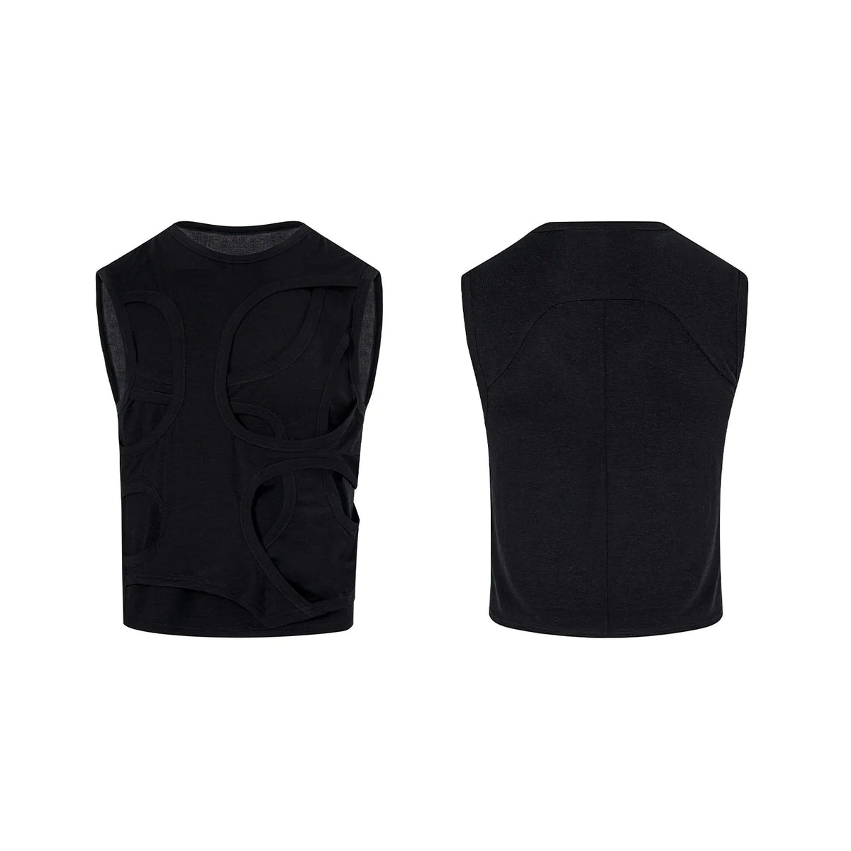 Men's lyocell vest in black or grey colour with round neckline and tank top styling