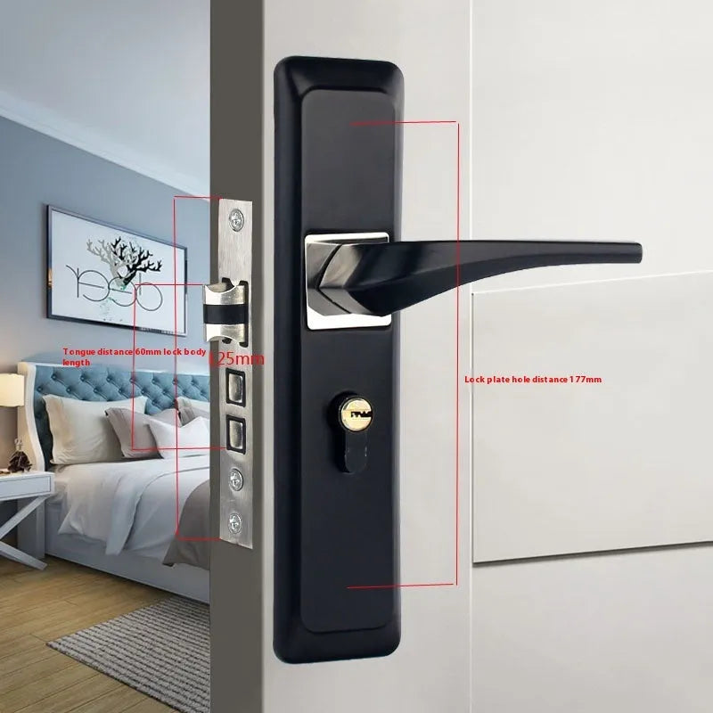 Aluminium alloy split magnetic door lock handle for timber doors with multiple style options