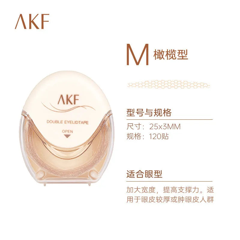 Roll of invisible lace double eyelid stickers with 120 crescent M shape natural traceless patches