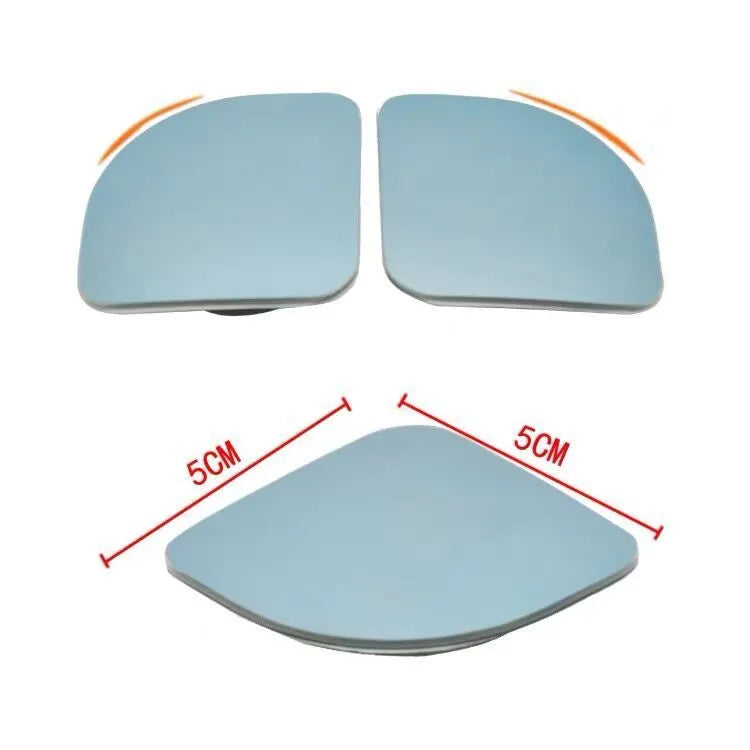 White glass car rearview mirror with adjustable 360-degree rotation for blind spot coverage