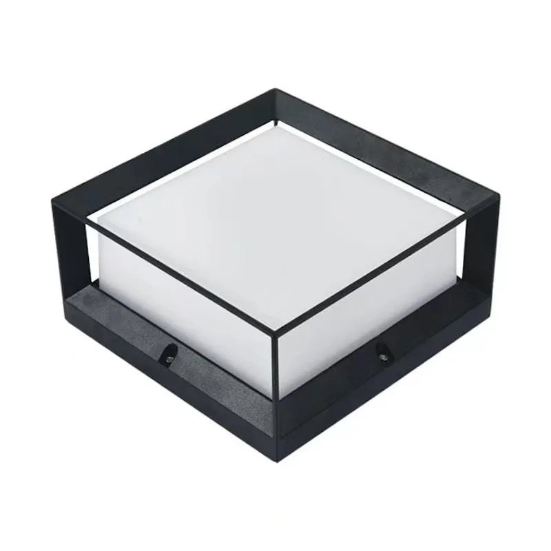 Solar-powered aluminium outdoor LED column light for mounting on doors or walls.