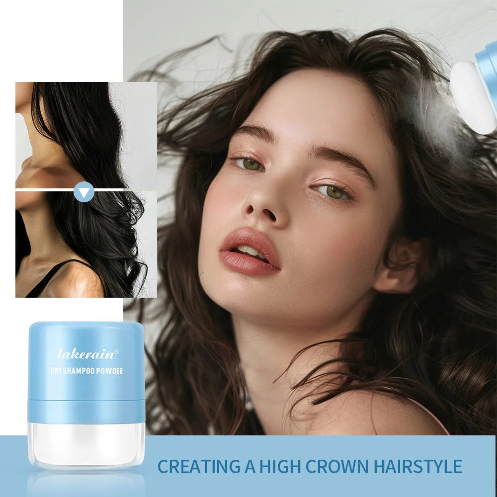Single-use 5g hair dry cleaning booster powder pack with sponge headband applicator and mirror.