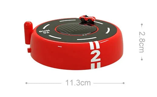 Round solar car perfume diffuser with USB charging port in black colour