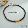 Leopard series stainless steel necklace for women with geometric pendant and adjustable 41-50cm length