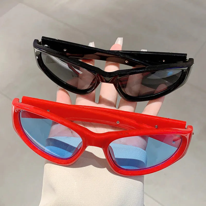 Black frame sports sunglasses with gray Category 3 lenses showing windproof design for cycling and running activities
