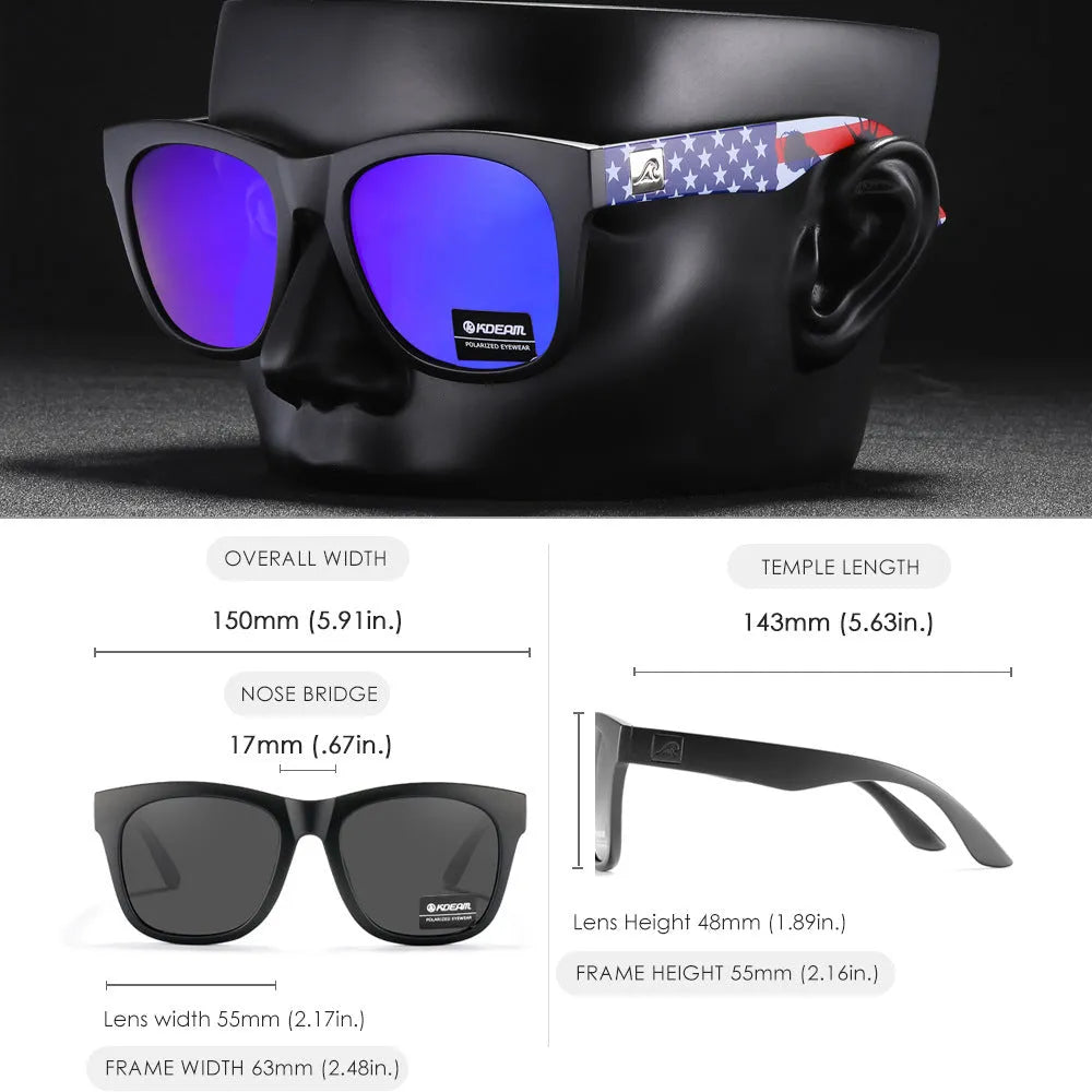 Polarised sunglasses with TAC lenses and PC frame in colour option C2.