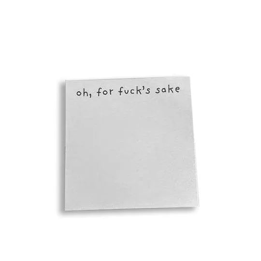 Square sticky notes pad measuring 75mm with adhesive backing and English text design