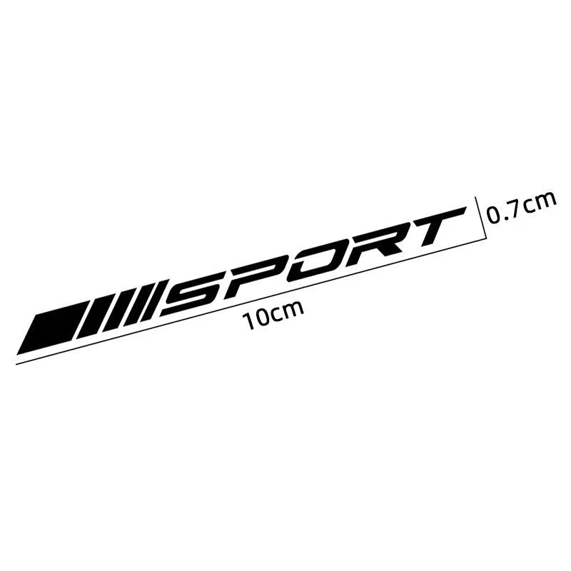 Sport hollow design car rim stickers in black, red and white colours for vehicle customisation