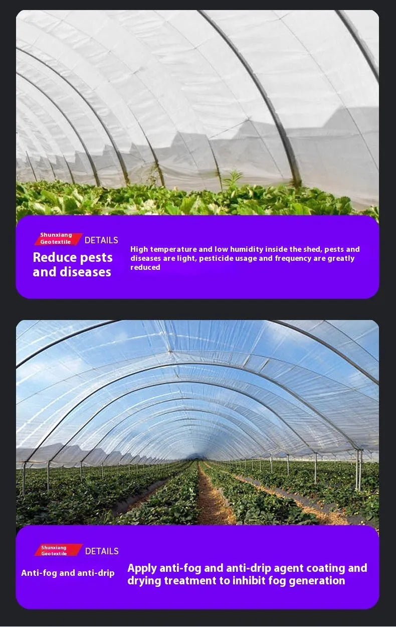 Plastic film new material insulation cold-proof vegetables shed in 8 Silk or 15 Silk thickness measuring 4x8m