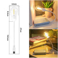 USB rechargeable folding tungsten filament night light in extended position showing warm white illumination