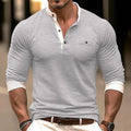 Men's cotton long sleeve round neck t-shirt in solid colour available in multiple sizes