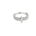 Heart-shaped zircon diamond earrings in gold and silver colours with 316 titanium steel construction