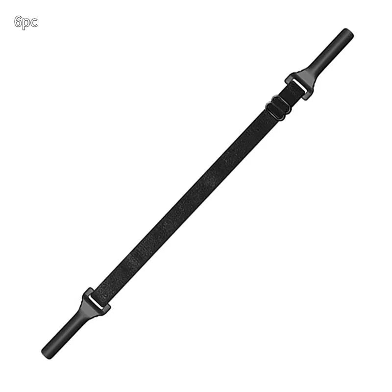 Black adjustable glasses cord strap with silicone earpieces for securing eyewear