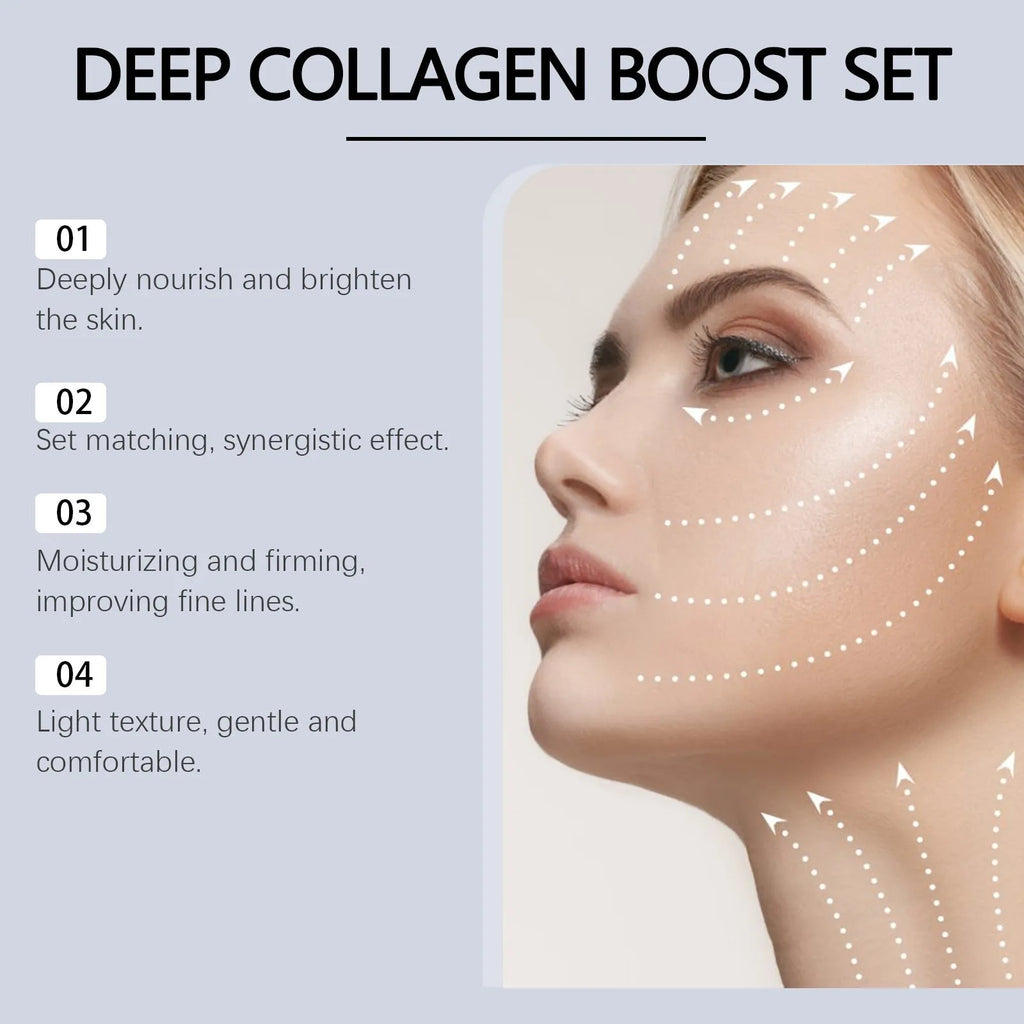 Collagen moisturising suit facial mask essence kit with 30ml bottle and a face mask