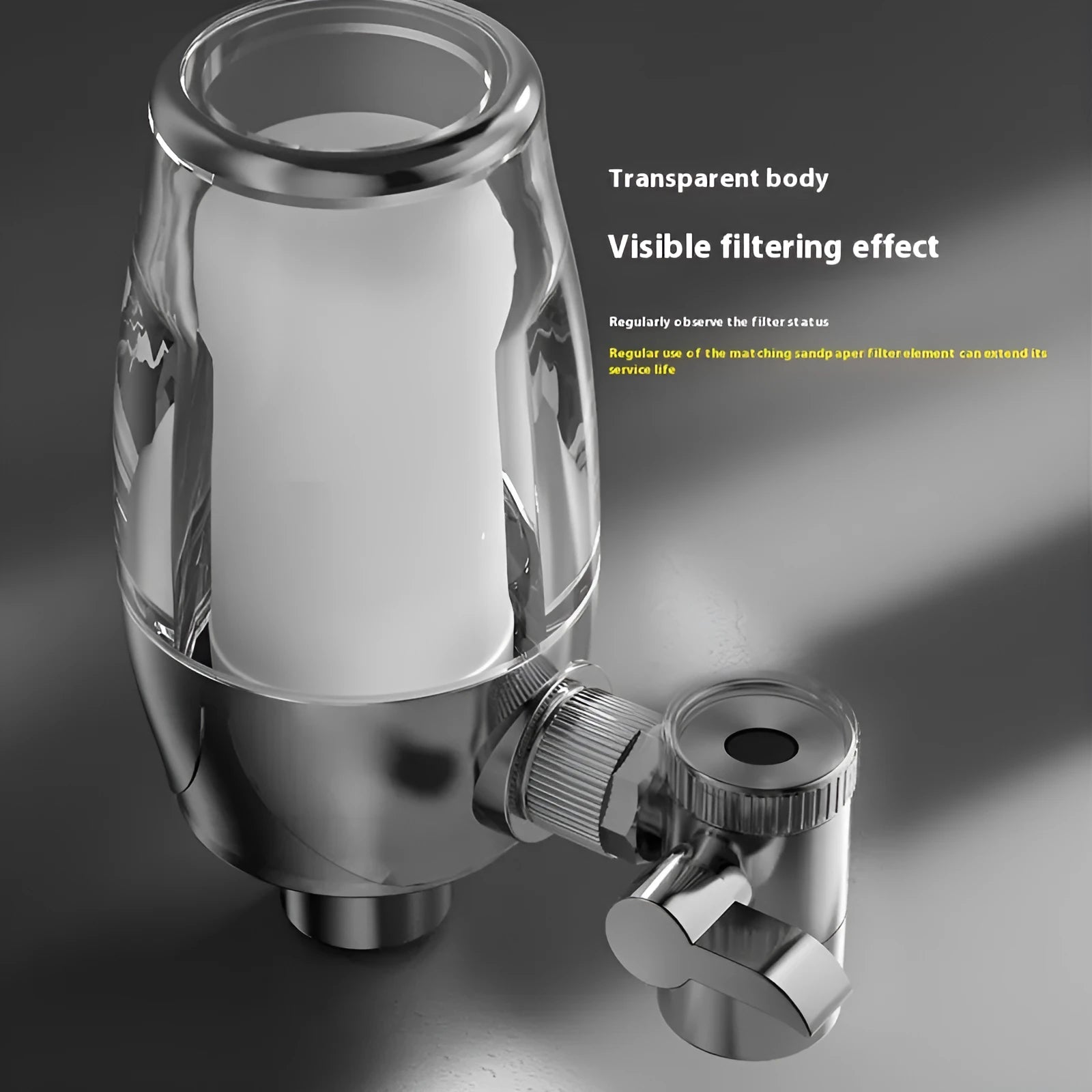 Ceramic water filter element for direct kitchen tap installation