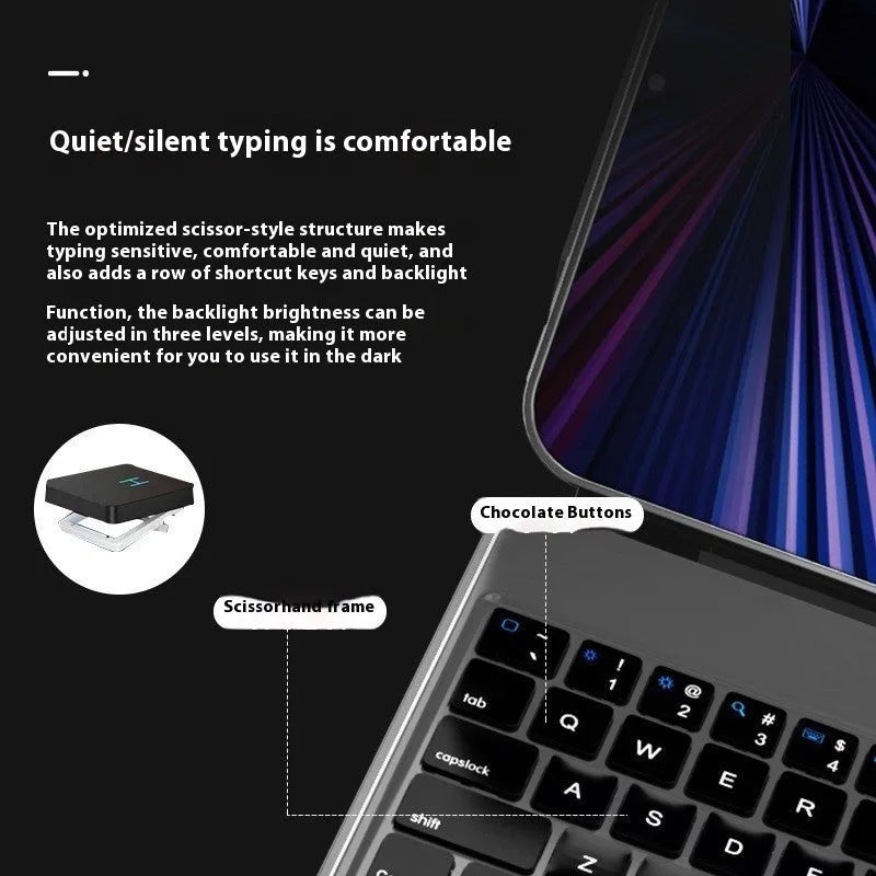 11 inch wireless Bluetooth keyboard with magnetic tablet protective cover in multiple colours