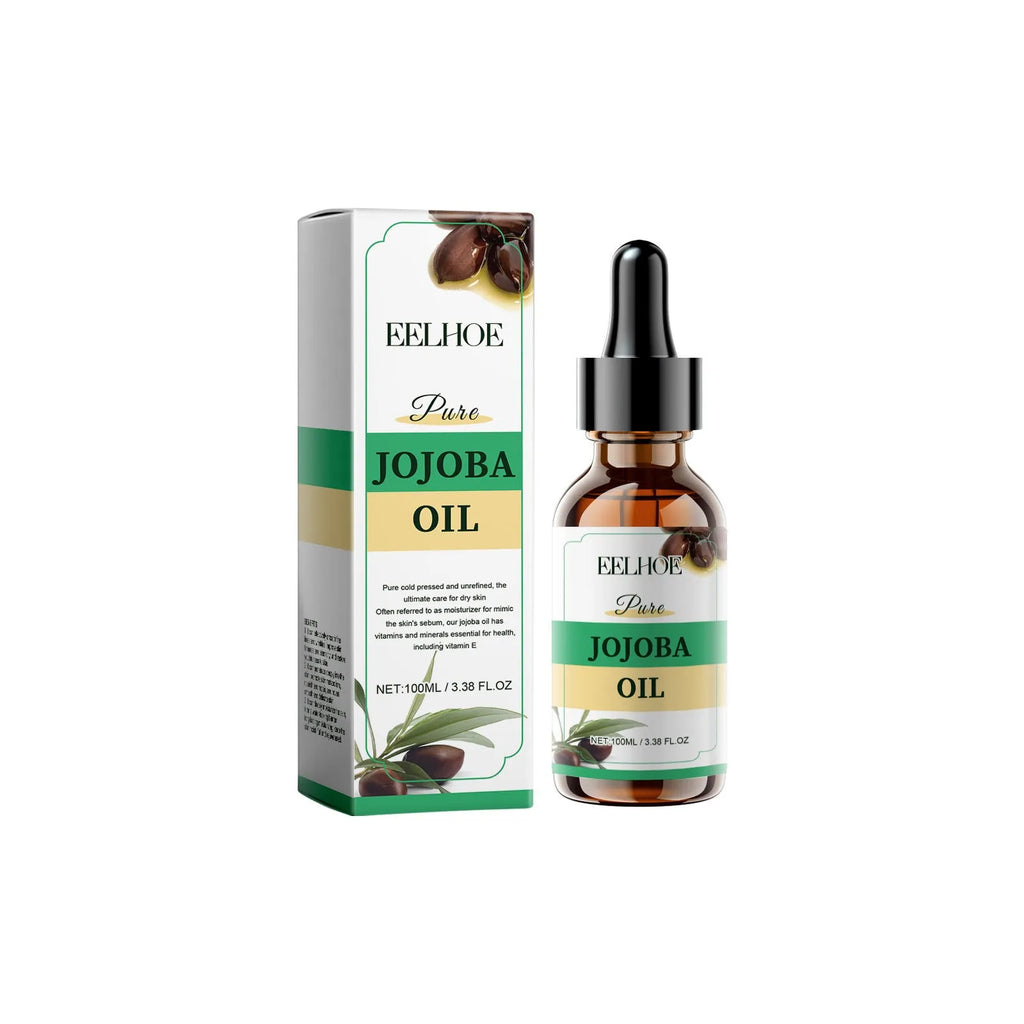 100ml bottle of organic jojoba facial oil for skin moisturising and hydration