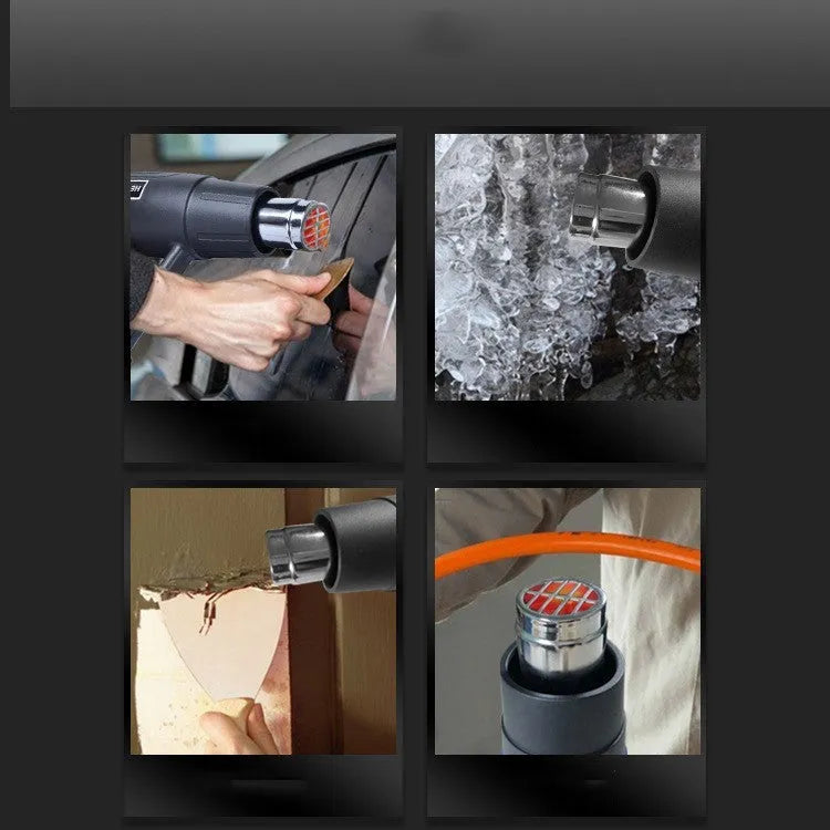Industrial 2000W hot air tool with temperature regulation and grid air outlet design