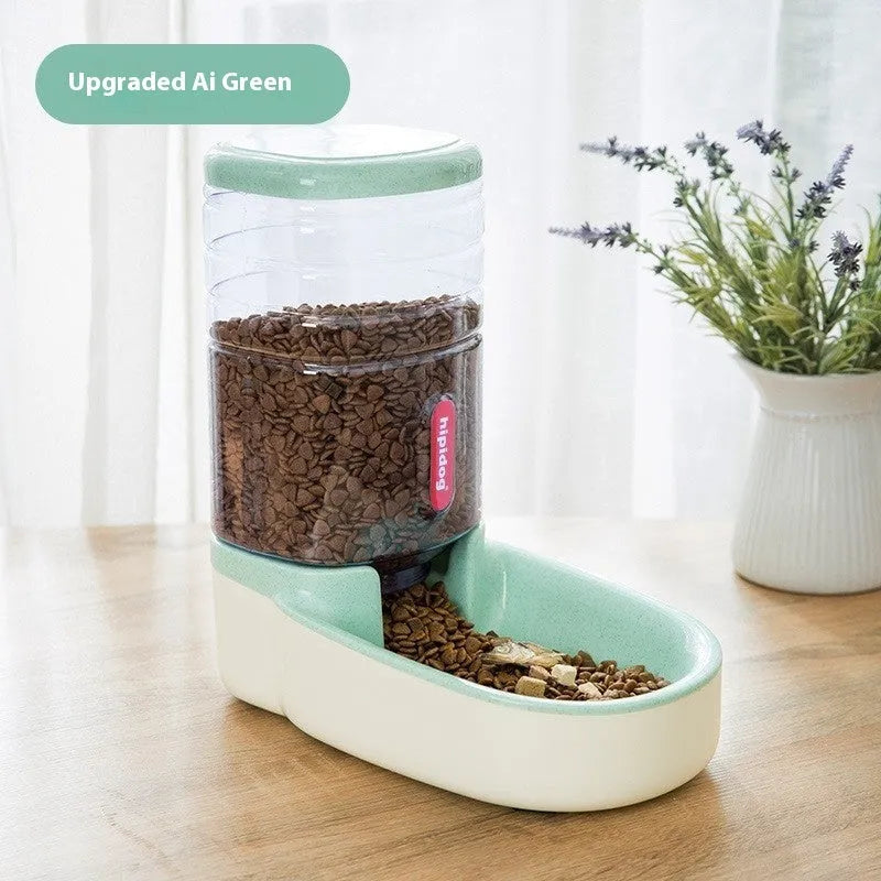 Grey automatic pet water fountain with 3.8-litre capacity for dogs and cats
