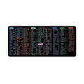 Large office mouse mat with printed English keyboard shortcuts on natural rubber base