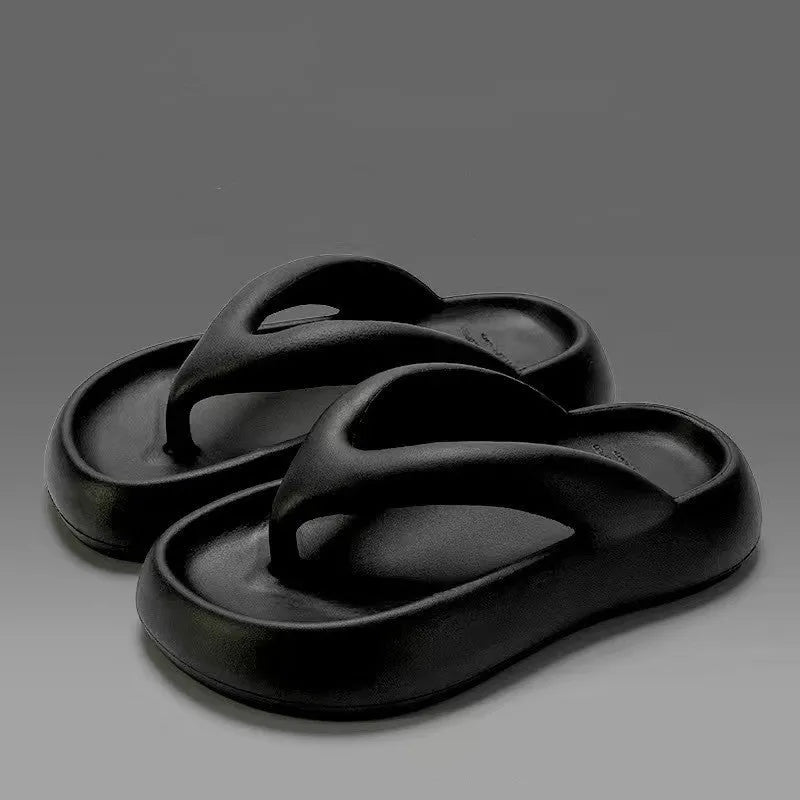 EVA thick-soled flip-flops with bow decoration in five colour options