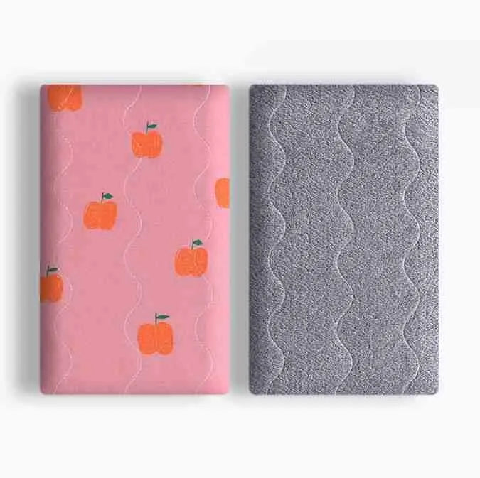 Double-sided cotton wool pet blanket with dinosaur and bear patterns in yellow, pink, grey, blue, and chestnut colours