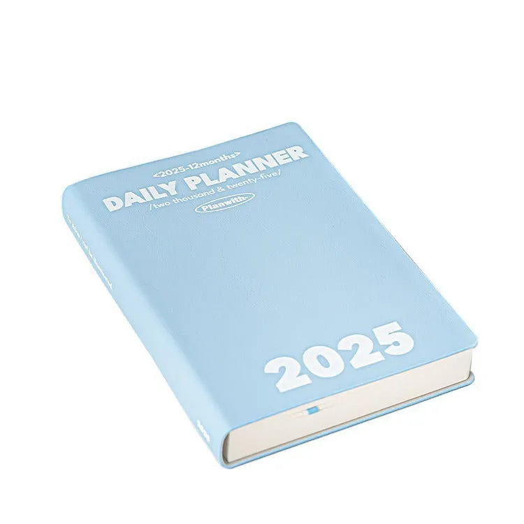 Waterproof exam notebook in mint green PU cover open to show 196 pages of writing paper.