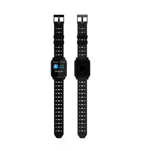 A6 colour screen smart bracelet with silicone strap showing display interface