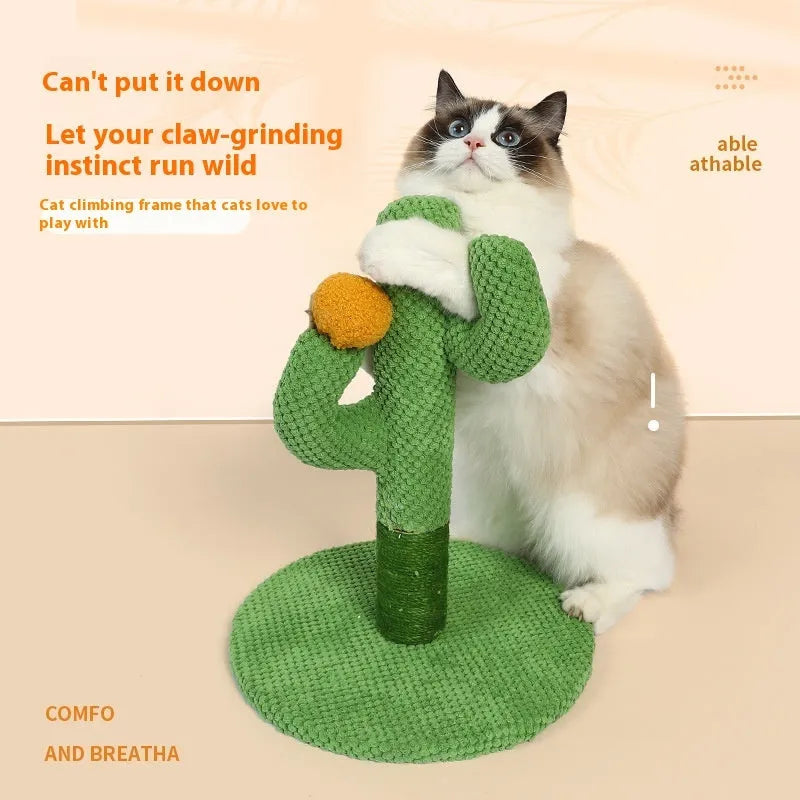 Masson cactus themed cat scratching post and climbing pole with sisal surface