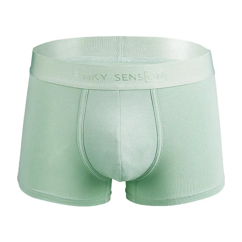 Men's solid colour cotton boxer shorts in black white silver grey light green
