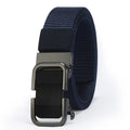 Toothless nylon canvas men's belt with alloy buckle in 120cm length