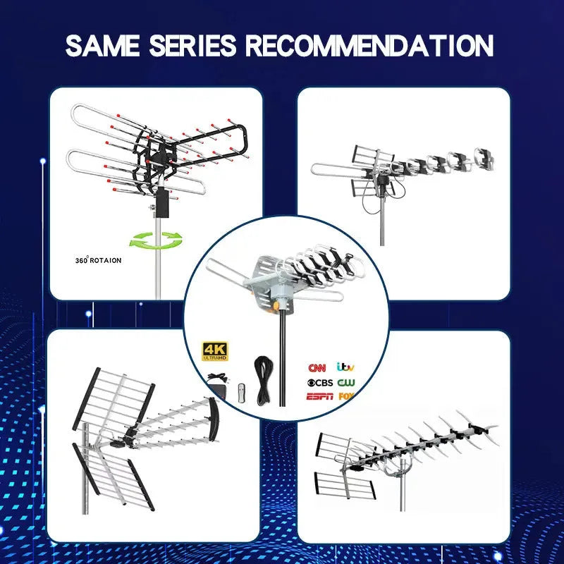 GR-1002 outdoor rotatable television antenna with directional adjustment for digital broadcast reception