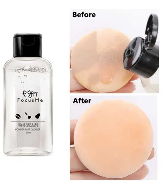 50ml makeup brush cleaning liquid bottle with cleaning brush, 9 x 3 x 3cm, for synthetic and natural brushes