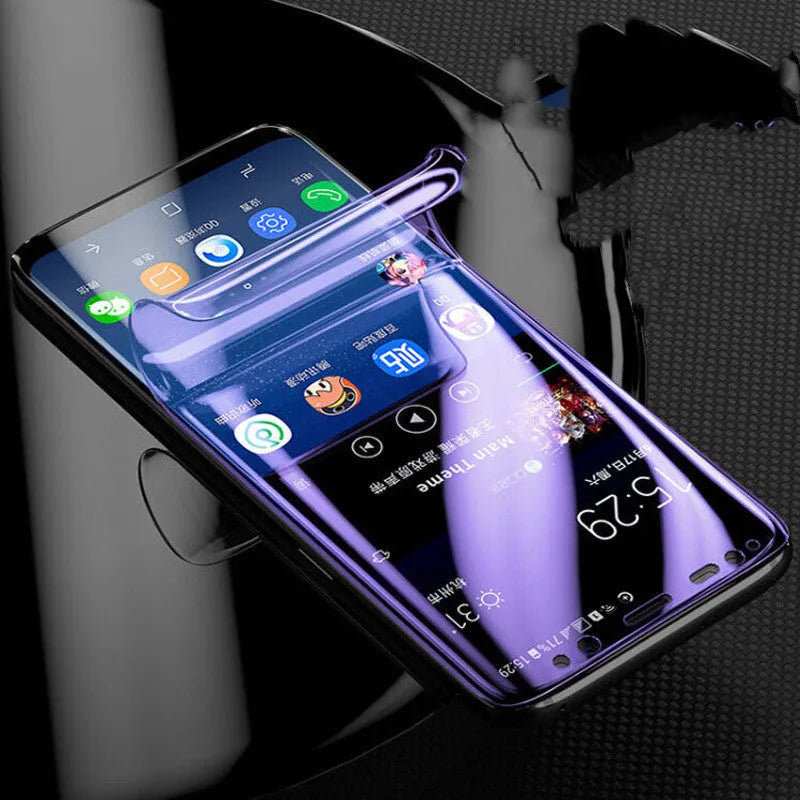 Purple light hydraulic film curved screen protector for Samsung phones