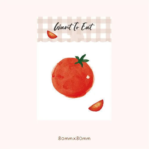 A6 Food Bread Handbook notebook with back card, open to show 80g paper, in Bread01, Bread02, Tomato, or Yogurt colour options.
