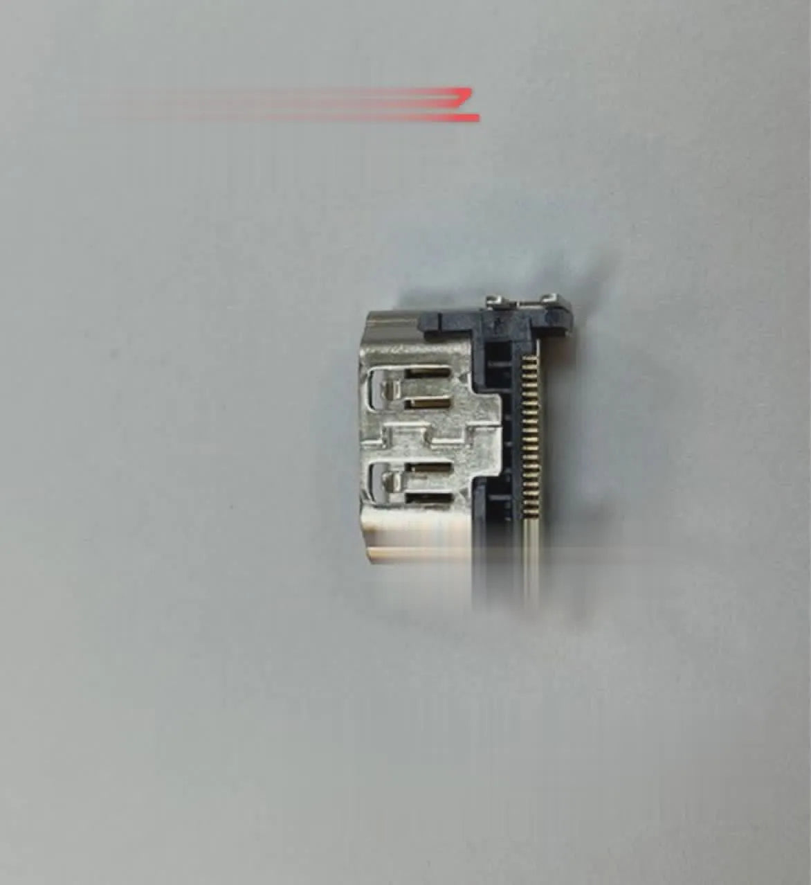 Silver metal HDMI interface socket for gaming console repair and port replacement