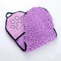 Thickened fiber dog bath robe towel in blue gray purple red measuring 62x23cm for quick drying pets